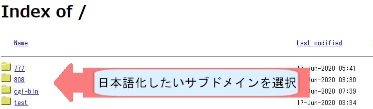 jetboyでWordpressのダウンロードする方法を説明-サブドメインを選択